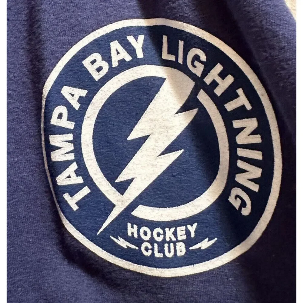 Tampa Bay Lightning T Shirt Men's XL Blue Adult Logo‎ Hockey NHL